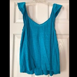 Express ruffle sleeve tank